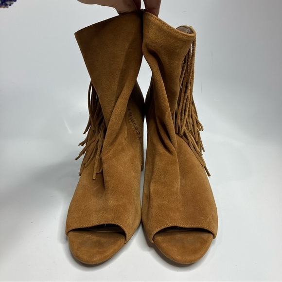 Gianni Bini Renny fringe peep toe booties size 10 - Picture 3 of 8